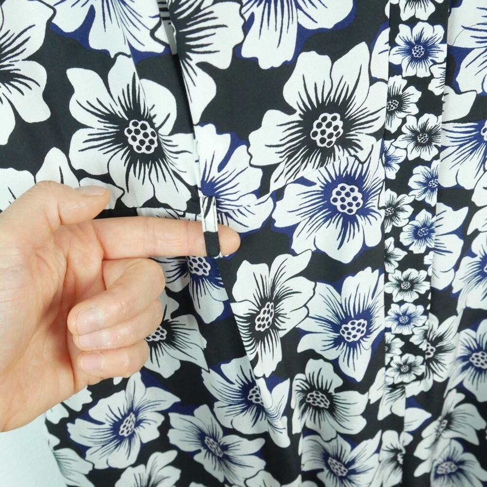 Kate Spade Floral Hollyhock Jumpsuit XXL Silk Blend NO BELT Preppy Spring Summer - Picture 10 of 13